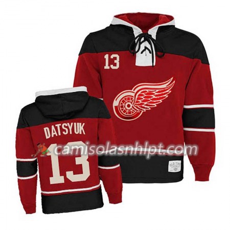 Camisola Detroit Red Wings Pavel Datsyuk 13 Vermelho Sawyer Hoodie - Homem